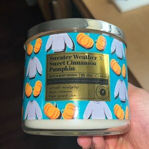 Sweater Weather x Sweet Cinnamon Pumpkin candle
